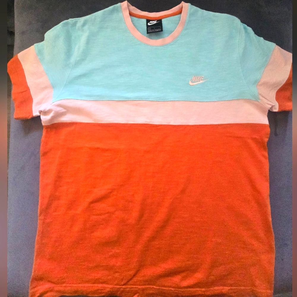 Nike Mint Green and Peach T-Shirt